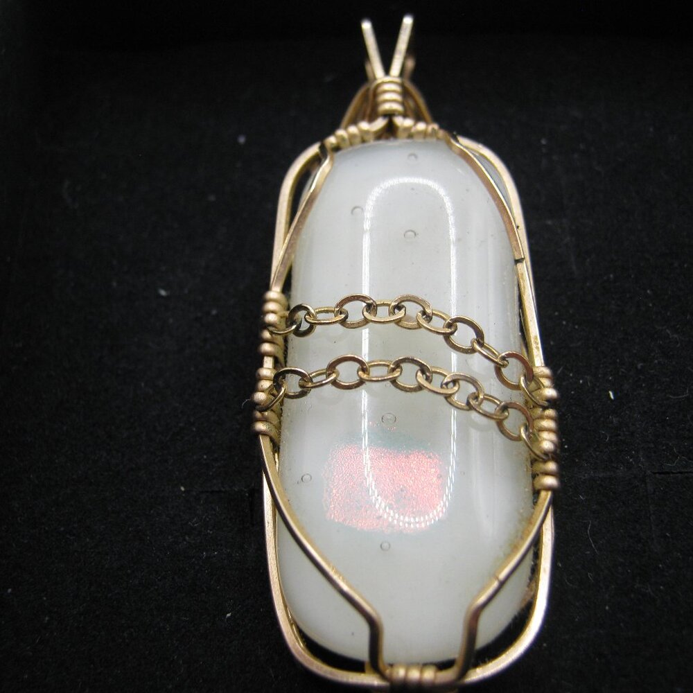One of Kind Artisan Crafted Handmade Stone in 14kt Gold Pendent for Necklace